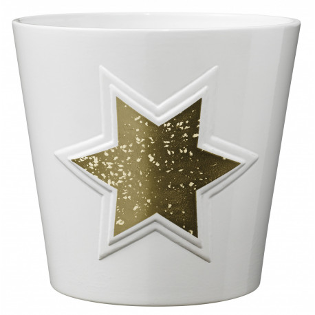 Magic Gold Star Ceramic Pot (14cm)