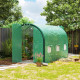 Outsunny 3 x 2(m) Polytunnel Greenhouse, with Windows and Doors - Green