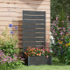 Outsunny 34 x 69.5cm Garden Planter Box, with Back Trellis, Black