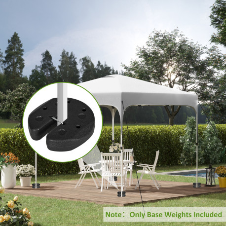 Outsunny 48KG Gazebo Weights Set of 16, Weights for Gazebo Legs with Reinforce Pins and Carry Belt, for Canopies Marquees Tents