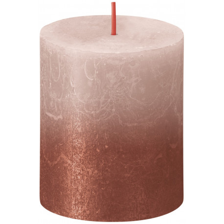 Bolsius Rustic Faded Misty Pink Amber Metallic Candle (80 x 68mm)