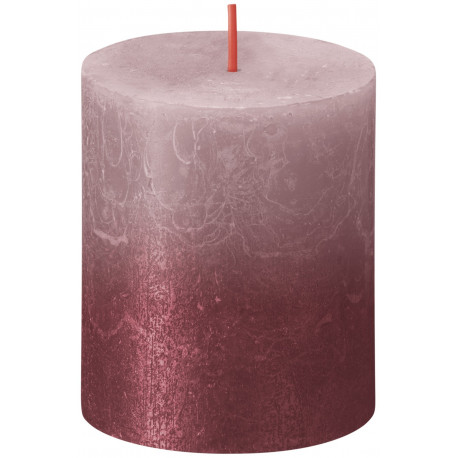 Rose Red Bolsius Rustic Metallic Candle (80 x 68mm)