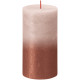 Bolsius Rustic Metallic Candle 130 x 68 - Faded Misty Pink Amber