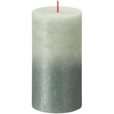 Bolsius Rustic Faded Foggy Green Oxid Blue Metallic Candle  (130mm x 68mm)