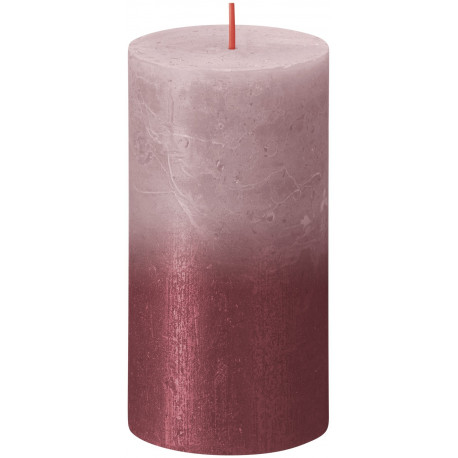 Rose Red Bolsius Rustic Metallic Candle (130 x 68mm)