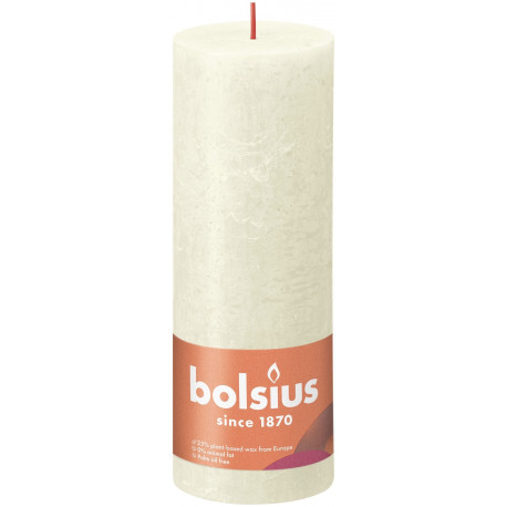 Soft & Pearl Bolsius Rustic Shine Pillar Candle (190 x 68mm)