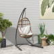 Outsunny Hammock Chair Stand Only, Hanging Chair Stand with Extra Large Base, Heavy Duty Metal Single Hammock Egg Swing Frame fo