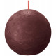 Velvet Red Bolsius Rustic Ball Candle (76mm)