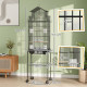 Portable Clothes Wardrobe for Bedroom, Foldable Clothes Organiser with Cube Storage, Hanging Rods, Magnet Doors, White