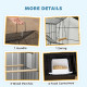 Portable Clothes Wardrobe for Bedroom, Foldable Clothes Organiser with Cube Storage, Hanging Rods, Magnet Doors, White