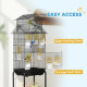 Portable Clothes Wardrobe for Bedroom, Foldable Clothes Organiser with Cube Storage, Hanging Rods, Magnet Doors, White