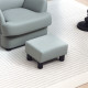 PU Leather Footstool with 4 Plastic Legs, Grey