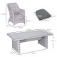 Set of Two Elegant Floral Cut-Out Side Tables - Grey