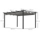 Three-Piece Kitchen Dining Set, with Shelves - Grey/Black