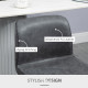 Velvet-Feel Square Ottoman - Grey