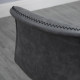 Velvet-Feel Square Ottoman - Grey