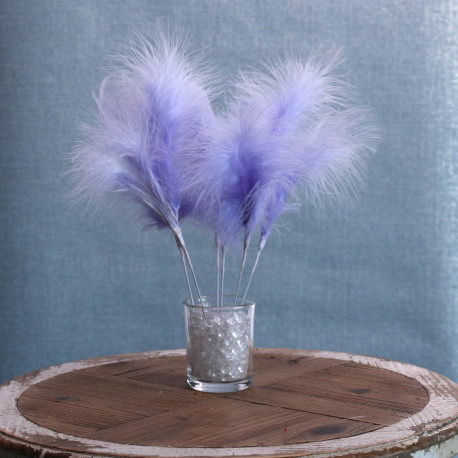 Light Purple Fluff Feathers (6 Pack)