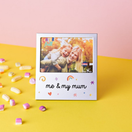 5\"" x 3.5\"""" Cheerful Aluminium Photo Frame - Me & My Mum"
