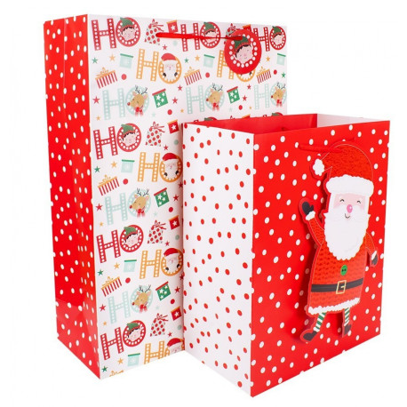 Santa Gift Bags (Pack of 2)