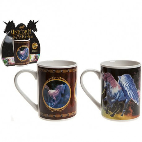 Unicorn Design StoneWare   Mug With Wraparound Sleeve