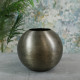 Black Hyde Park Brushed Metal Globe Vase (Small)