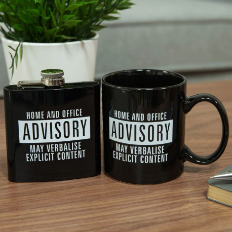 Mug & Hip Flask Set - Explicit Content