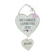 Love Story Hanging Double Hearts - Mr &amp; Mrs