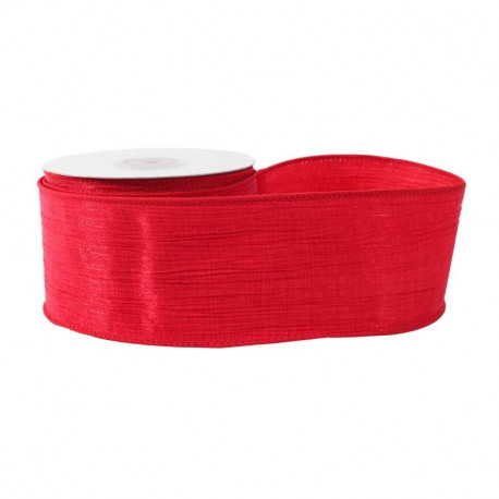 Red Crinkle Ribbon (63mm x 10yds)