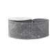 Grey with Silver Pattern Ribbon (63mm x 10yds)