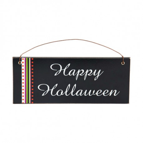 6 Designs Halloween MDF Black Wall Plaque.