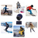 Beanie Hat Scarf Set Neck Cover Winter Warm Fleece Knitted Thick Ski Cap - Blue
