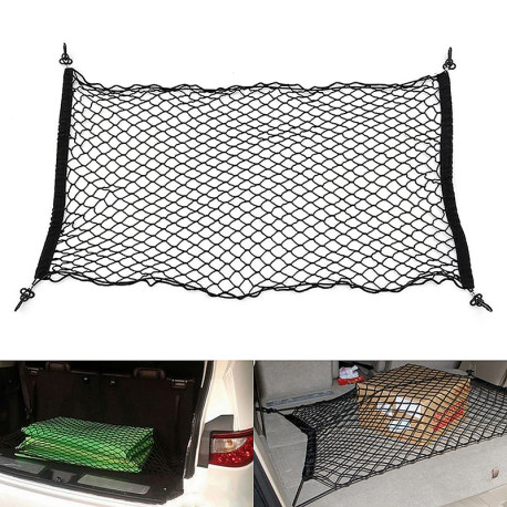 110x50cm Car Cargo Tidy Net Boot Trunk Storage Organizer Luggage for SUV Hatchback - Black