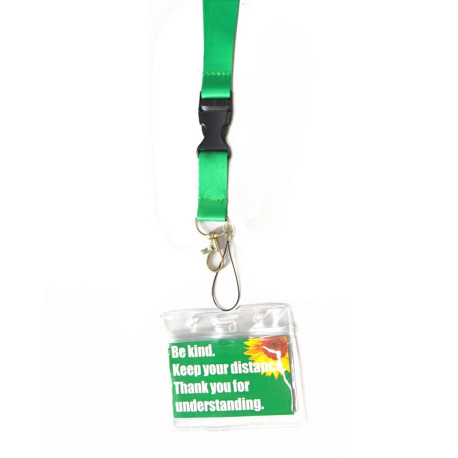 Face Covering Exemption Hidden Disabilities PVC Card Sunflower Lanyard Cover