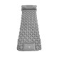 Integrated Foot Pump Portable Inflatable Camping Sleeping Mat with Pillow - Grey
