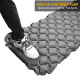 Integrated Foot Pump Portable Inflatable Camping Sleeping Mat with Pillow - Grey