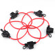 5pcs Inline Fuse Holder to Accept 12V 30A Mini Blade Fuses Splash Proof for Car Bike - S size