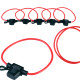 5pcs Inline Fuse Holder to Accept 12V 30A Mini Blade Fuses Splash Proof for Car Bike - S size