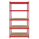 Monster Racking Z-Rax Extra Strong Steel Shelves, Red, 90cm W, 45cm D