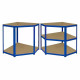 Monster Racking T-Rax Corner Storage Shelf Unit, Blue, 90cm Wide