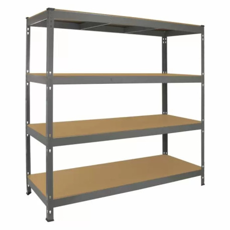 Monster Racking Q-Rax Heavy Duty Storage Shelving, 160cm W, 60cm D, Grey