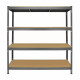 Monster Racking Q-Rax Heavy Duty Storage Shelving, 160cm W, 60cm D, Grey