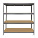 Monster Racking Q-Rax Heavy Duty Storage Shelving, 160cm W, 60cm D, Grey F1