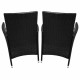 Jardí Rattan Bistro Set Black