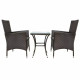 Jardí Rattan Bistro Set Brown