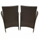 Jardí Rattan Bistro Set Brown