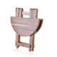 Round Folding Coffee Table - 50cm - Recycled Wood