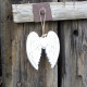 Hand Crafted Small Double Angel Wing &amp; Heart - 15cm