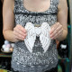 Hand Crafted Small Double Angel Wing &amp; Heart - 15cm