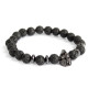 3x Knight&#039;s Helmet / Lava Stone - Gemstone Bracelet