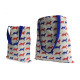 Lrg Tote Bag Reversible - Fox - Blue